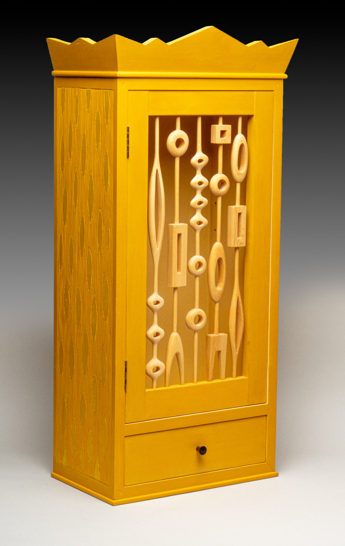 Yellow Cabinet with Figures